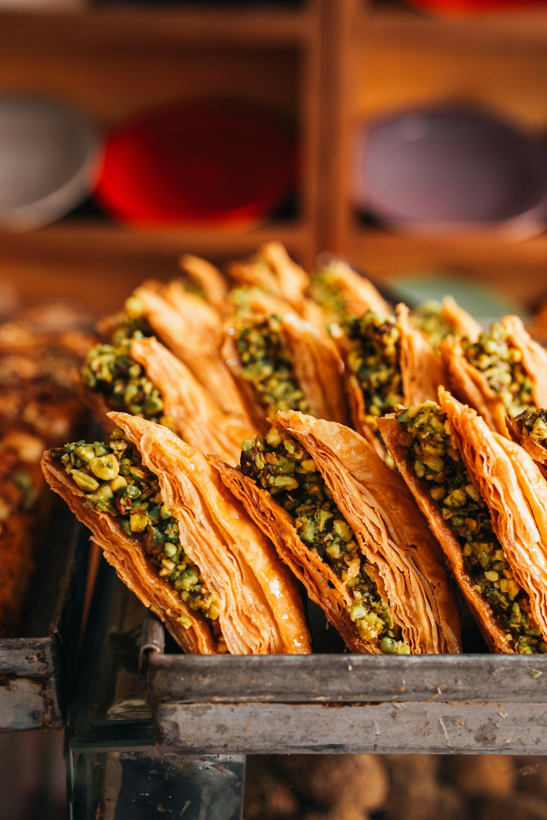 Demo-Foto: Baklava mit Pistazienfüllung